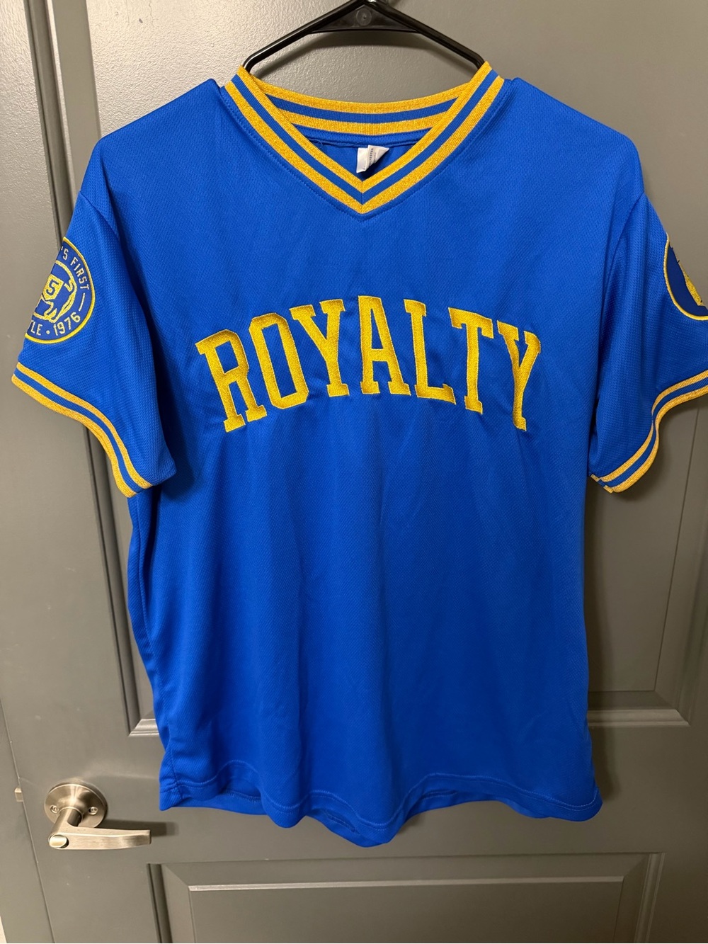Kansas City Royals George Brett #5 Royalty Jersey Adult Medium Blue Gold